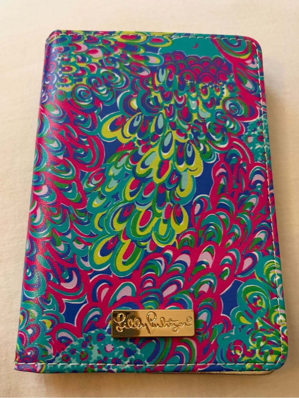 Lilly Pulitzer Multicolor Floral Swirl Wallet with Gold Logo